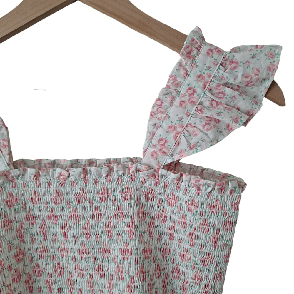 Janie and Jack The Emily floral smocked Sundress Dress Petal pink - Picture 4 of 9